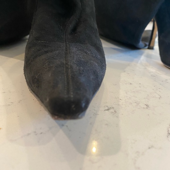 Discounted Shipping! Jimmy Choo Stretch black Suede Pull On Boot- Kitten heel - Picture 7 of 16